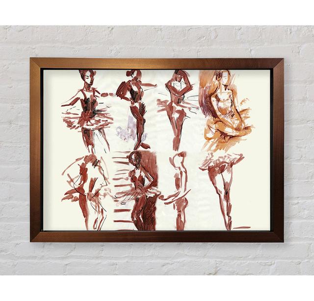 Graceful Ballerina Framed Print Ophelia & Co. Size: 59.1cm H x 84.1cm W x 3.4cm D, Format: Bronze Framed Paper on Productcaster.