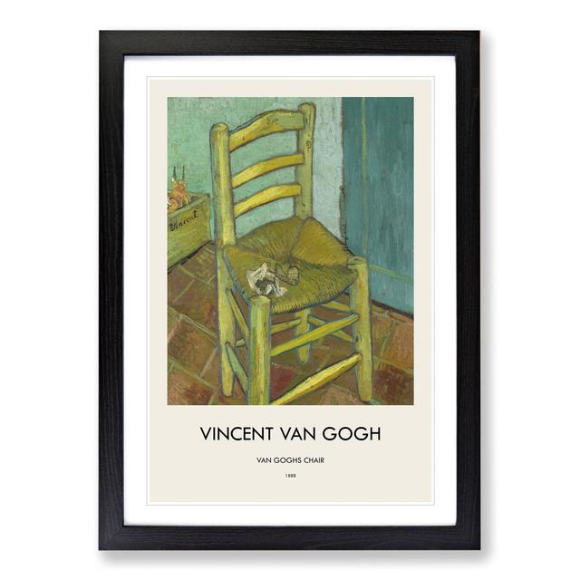 Vincents Chair by Vincent Van Gogh - Picture Frame Art Prints East Urban Home Size: 36cm H x 27cm W x 2cm D, Frame Option: Black on Productcaster.