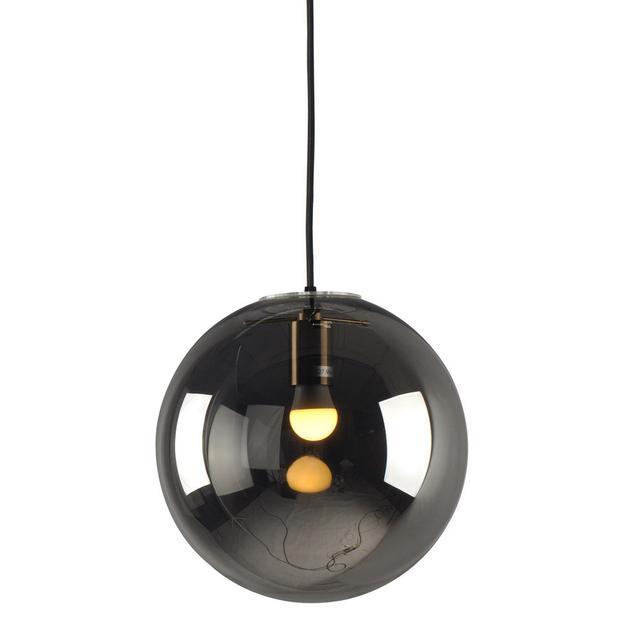 Orb glass ball gallery light 5m suspension Ivy Bronx Shade Colour: Black/Amber on Productcaster.