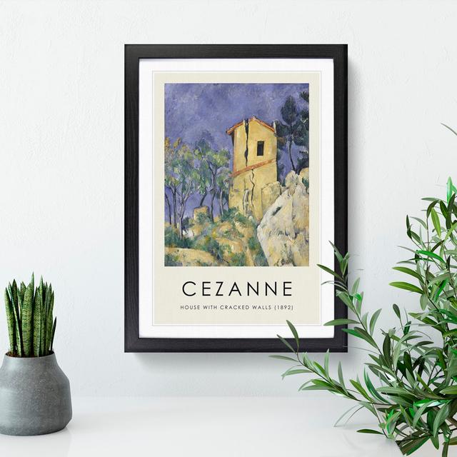 House with the Cracked Walls by Paul Cezanne - Picture Frame Painting East Urban Home Frame Option: Black Framed, Size: 48cm H x 36cm W x 2cm D on Productcaster.