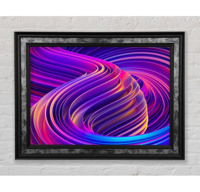 Purple And Blue Swirl - Single Picture Frame Art Prints Bright Star Size: 100cm H x 141.4cm W x 8cm D on Productcaster.