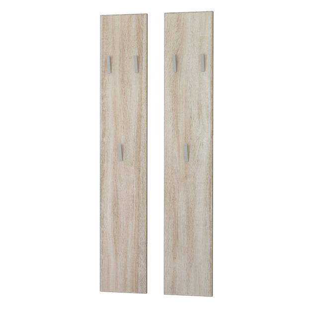 Jetset 6 - Hook Wall Mounted Coat Rack (Set of 2) Ivy Bronx Colour: Oak coloured on Productcaster.