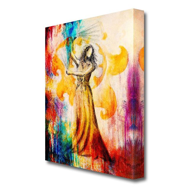 'Dancing Angel 2 Dance' Painting Print on Canvas East Urban Home Size: 50.8 cm H x 35.6 cm W on Productcaster.