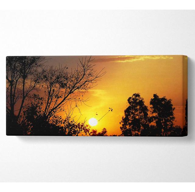 Sunset Skies - Print Ebern Designs Size: 71cm H x 162.5cm W 10cm D on Productcaster.