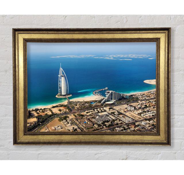 Die Küstenlinie des Burj Al Arab - Drucken Bright Star Größe: 100cm H x 141,4cm B x 8cm T on Productcaster.