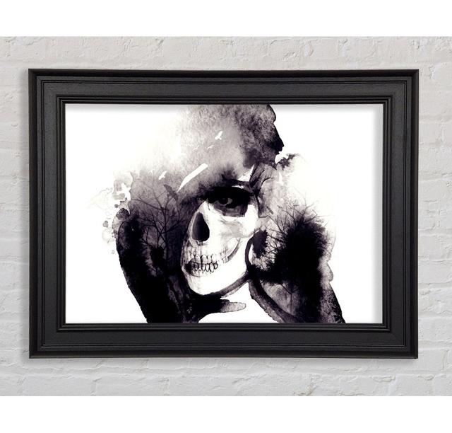 The Water Splash Skull Framed Print Happy Larry Size: 29.7cm H x 42cm W x 8cm D on Productcaster.