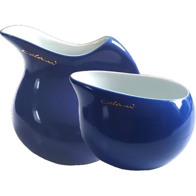 Milch & Zucker-Set Luigi Colani Farbe: Blau, Größe: 9 cm H x 10 cm B x 8 cm T on Productcaster.