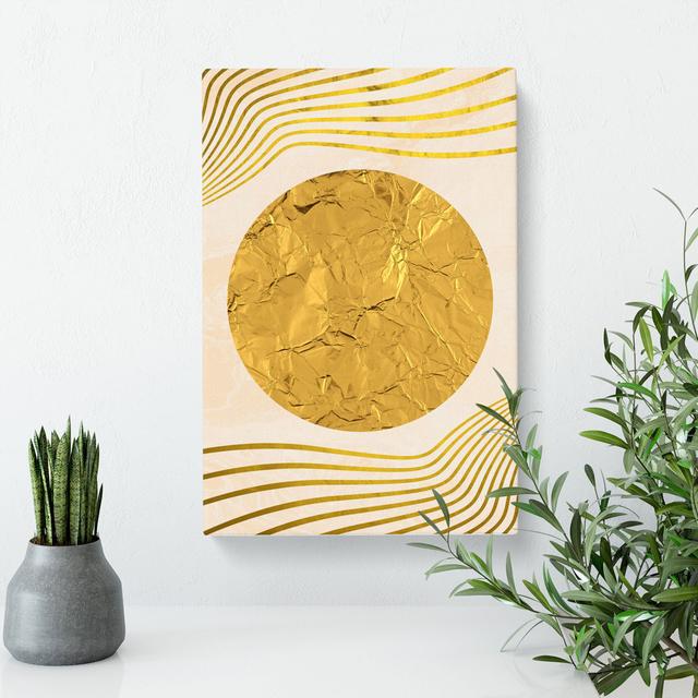 Golden Sun - Wrapped Canvas Print East Urban Home Size: 76cm H x 50cm W x 3cm D on Productcaster.