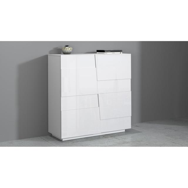 Virenque Highboard 120cm Mat Anthracite Latitude Run Colour: White on Productcaster.