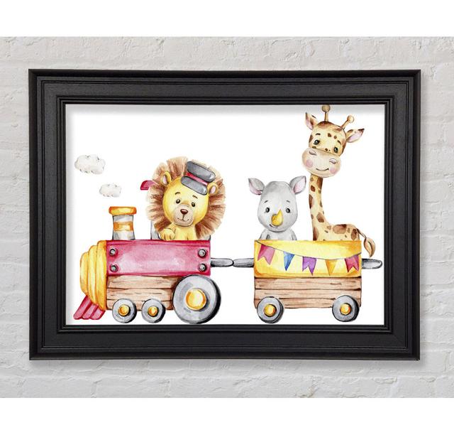 The Animal Train - Single Picture Frame Art Prints Isabelle & Max Size: 42cm H x 59.7cm W x 8cm D on Productcaster.