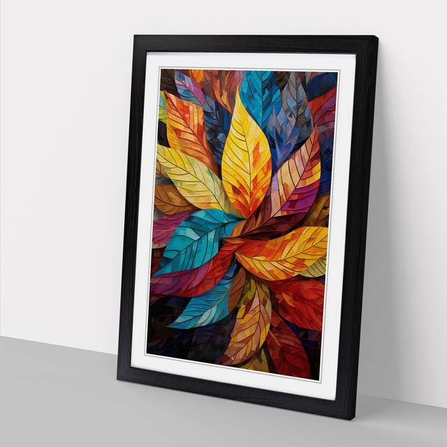 Leaf Constructivism - Print Marlow Home Co. Frame Colour: Black , Size: 34cm H x 25cm W x 2cm D on Productcaster.