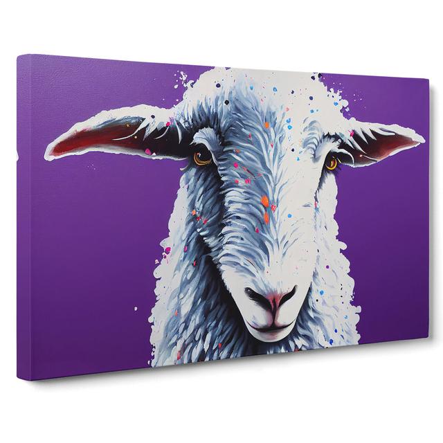 Colourful Sheep Vol.2 - Wrapped Canvas Painting Brambly Cottage Size: 35cm H x 50cm W x 3cm D on Productcaster.