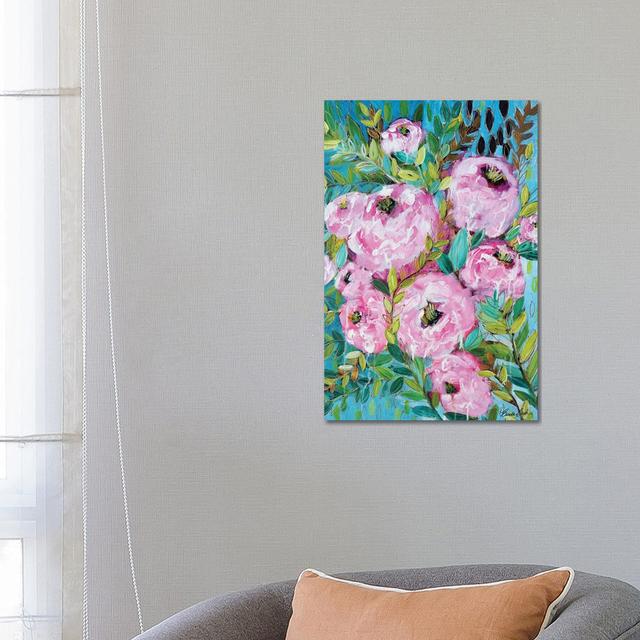 Rosa Pfingstrosen von Brenda Bush - Galerie-verpackte Leinwand Giclée auf Leinwand Lark Manor Format: Leinwandbild, Größe: 66,04 cm H x 45,72 cm B on Productcaster.