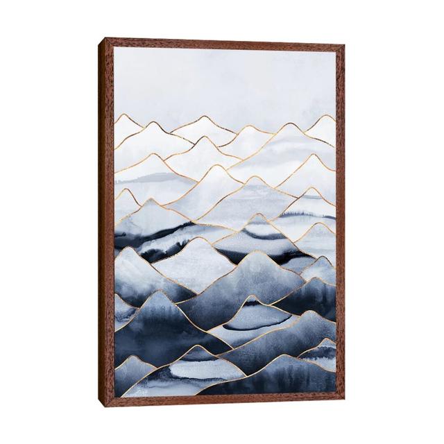 Mountains I by Elisabeth Fredriksson - Print on Canvas Ebern Designs Size: 152.4cm H x 101.6cm W x 3.81cm D, Frame Option: Brown Framed on Productcaster.