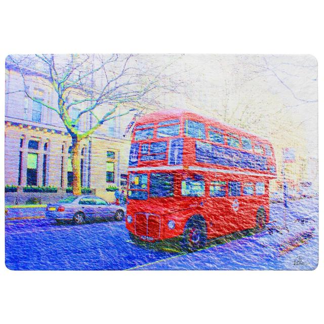 Waldron London Bus Designer Shaggy Blue/Red Rug East Urban Home Rug Size: Rectangle 60 x 110cm on Productcaster.