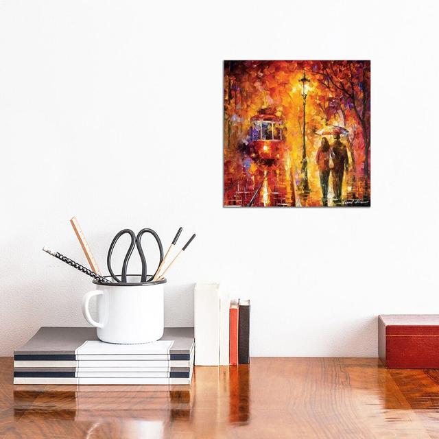 Date By The Trolley by Leonid Afremov - Painting on Canvas 17 Stories Format: Wrapped Canvas, Size: 30.48cm H x 30.48cm W x 1.91cm D on Productcaster.