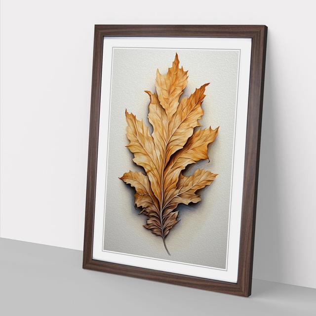 Leaf Tachisme - Single Picture Frame Art Prints on Wood Marlow Home Co. Frame Colour: Walnut, Size: 34cm H x 25cm W x 2cm D on Productcaster.