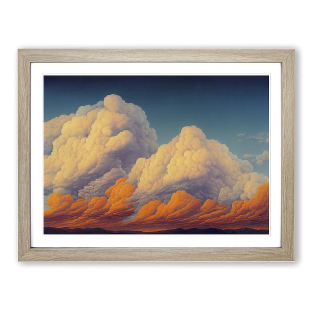 Boundless Clouds - Picture Frame Graphic Art 17 Stories Frame Colour: Oak Framed, Size: 25cm H x 34cm W x 2cm D on Productcaster.