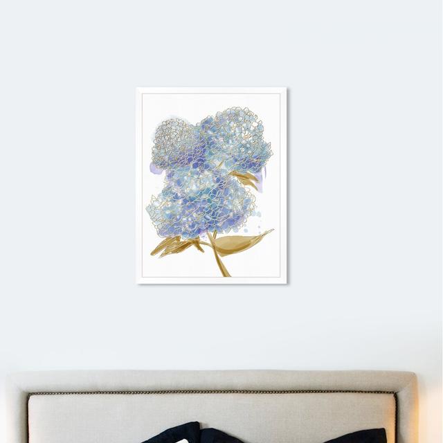 Hydrangea - Painting Print East Urban Home Size: 107cm H x 81cm W x 1cm D, Format: White Framed Paper on Productcaster.