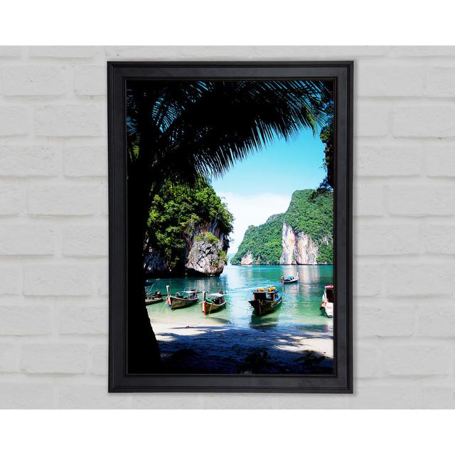 Secret Paradise Framed Print Highland Dunes Size: 59.7cm H x 42 cm W x 1.5cm D on Productcaster.