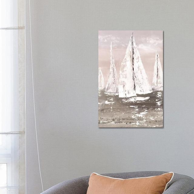 Soft Sailing by Nan - Wrapped Canvas Gallery-Wrapped Canvas Giclée Breakwater Bay Size: 66.04cm H x 45.72cm W x 1.91cm D on Productcaster.