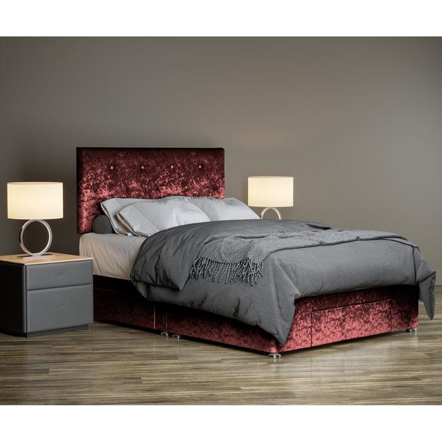 Taliesin Divan Bed Base 17 Stories Colour: Mulberry, Size: Double (4'6) on Productcaster.