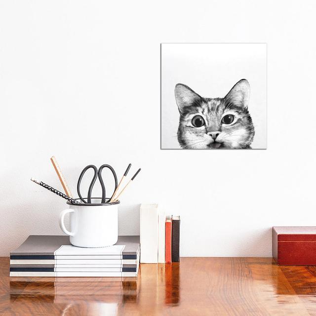 Silly Cat by Laura Graves - Wrapped Canvas Print ClassicLiving Size: 30.48cm H x 30.48cm W x 1.91cm D on Productcaster.