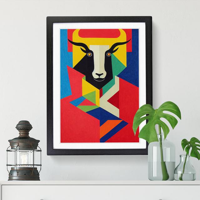 Mazeppa Goat Abstract - Picture Frame Graphic Art Alpen Home Frame Option: Walnut, Size: 46cm H x 34cm W on Productcaster.