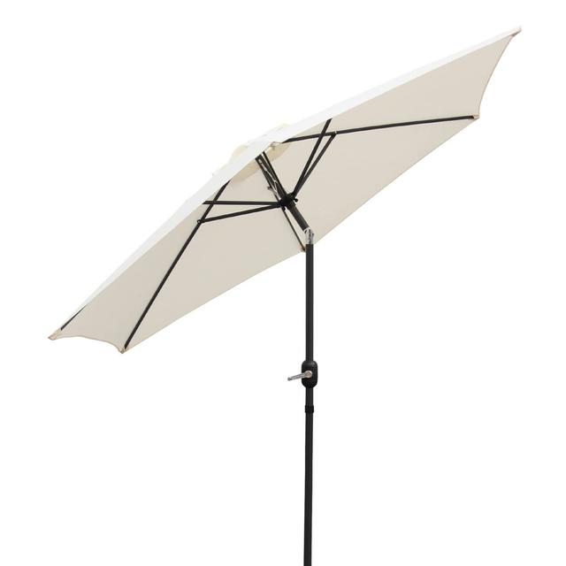 Arunas 270cm Traditional Umbrella Dakota Fields Fabric Colour: Cream on Productcaster.