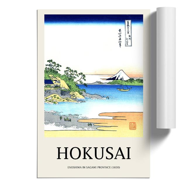 Enoshima in the Sagami Province by Katsushika Hokusai - Unframed Painting East Urban Home Size: 42cm H x 30cm W x 0.1cm D on Productcaster.