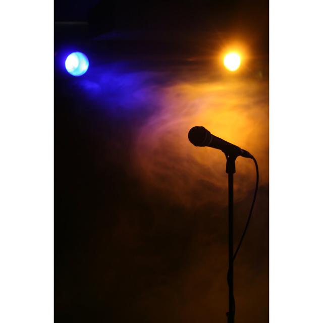 Silhouette Of A Mic by AarStudio - No Frame Art Prints on Canvas 17 Stories Size: 76cm H x 51cm W on Productcaster.