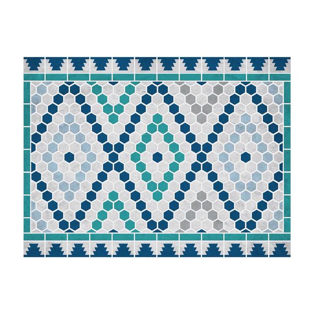 Creasey Power Loomed Turquoise, Blue Indoor/Outdoor Rug Gracie Oaks Rug Size: Rectangle 75 x 100cm on Productcaster.