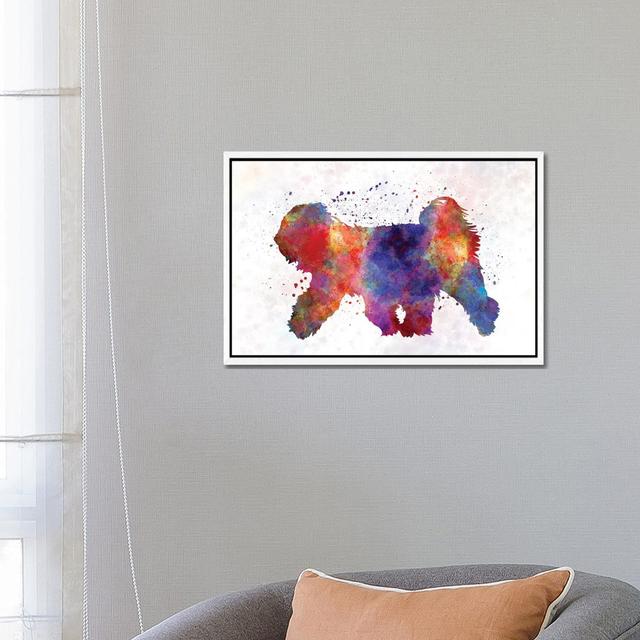 Tibetan Terrier In Watercolor by Paul Rommer - Floater Frame Gallery-Wrapped Canvas Giclée on Canvas Lark Manor Size: 45.72cm H x 66.04cm W x 3.81cm D on Productcaster.