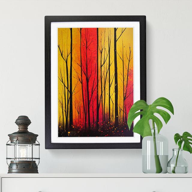 Autumn Forest Abstract Vol.1 Alpen Home Format: Black Framed, Size: 34cm H x 25cm W x 2cm D on Productcaster.