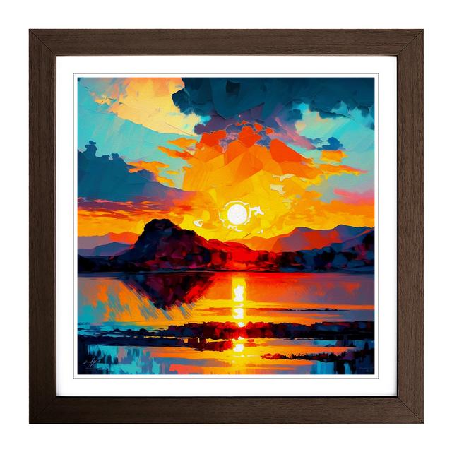 Sunrise Fauvism - Single Picture Frame Print on Wood Alpen Home Format: Walnut on Productcaster.