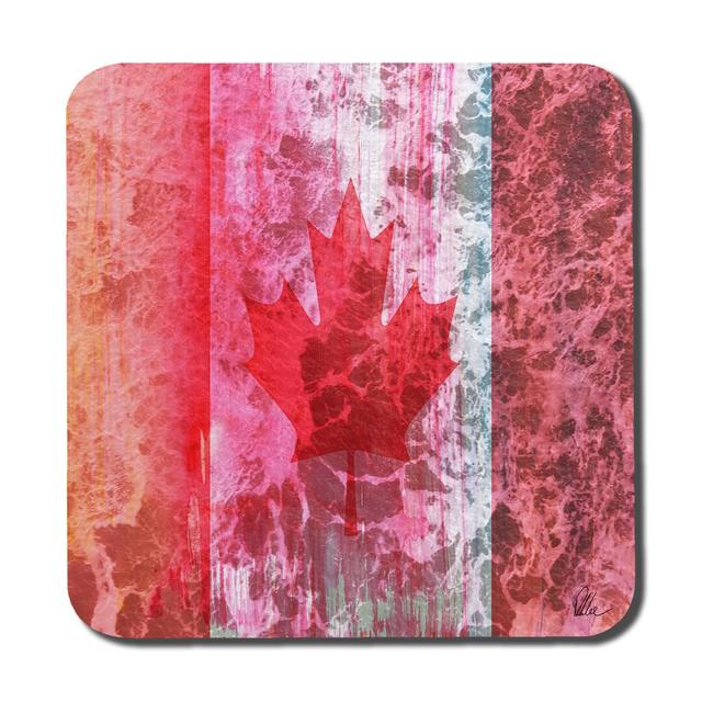 Canada Flag Coaster (Set of 6) Bloomsbury Market on Productcaster.