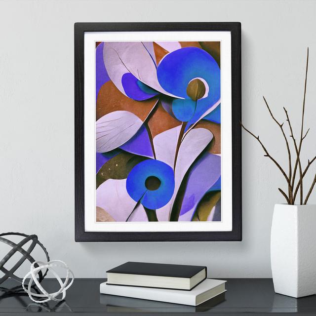 Delicate Abstract Floral No.5 - Single Picture Frame Print Latitude Run Size: 34cm H x 25cm W x 2cm D, Frame Colour: Black on Productcaster.