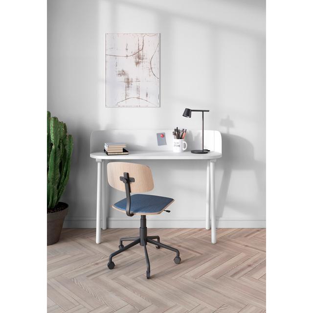 Eta 120Cm W Oval Writing Desk Corrigan Studio Frame Colour: White, Top Colour: White on Productcaster.