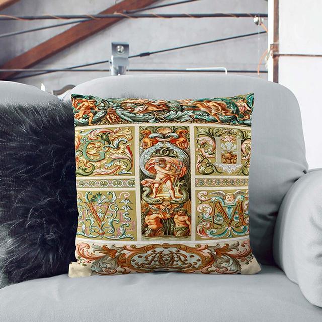 17th Century Pattern by Albert Racinet Cushion with Filling East Urban Home Backing Colour: White, Size: 55 x 55 cm on Productcaster.