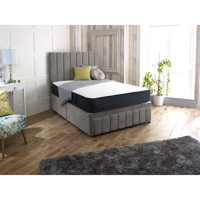 Divan Bed Set Fairmont Park Colour: Pebble, Size: Super King (6'), Storage Type: 4 Drawers on Productcaster.