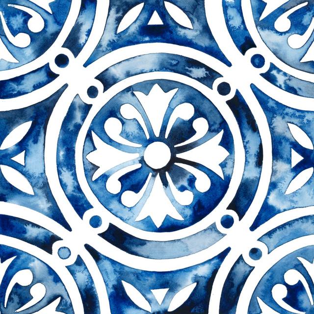 Cobalt Tile IV by Grace Popp - Print Astoria Grand Size: 76cm H x 76cm W x 3.8cm D on Productcaster.