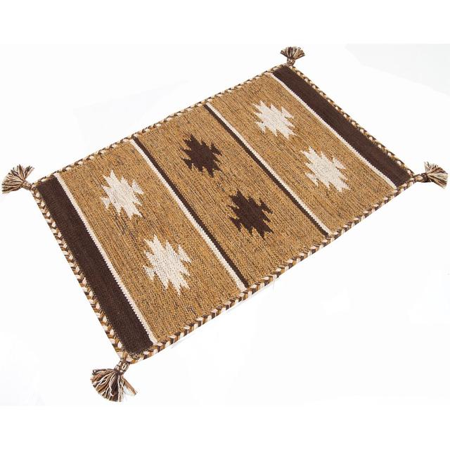 Harlington Handmade Kilim Cotton Brown Rug Bloomsbury Market on Productcaster.