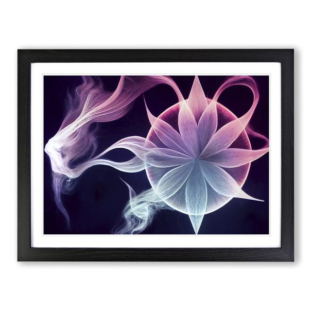 Fierce Modern Flower Abstract - Picture Frame Graphic Art Metro Lane Frame Colour: Black, Size: 25cm H x 34cm W x 2cm D on Productcaster.