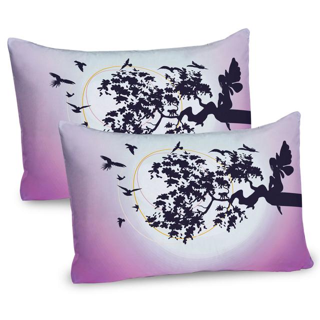 Fantasy Fairy Tree Birds Microfiber Sham (Set of 2) East Urban Home on Productcaster.