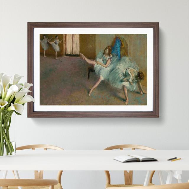 Before the Ballet by Edgar Degas - Picture Frame Painting East Urban Home Size: 36cm H x 48cm W x 2cm D, Frame Option: Walnut Framed on Productcaster.