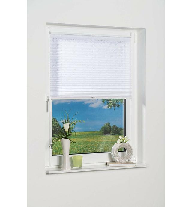 Semi-Sheer Pleated Blind Latitude Run Size: 70 W x 210 L cm, Colour: Snow White on Productcaster.