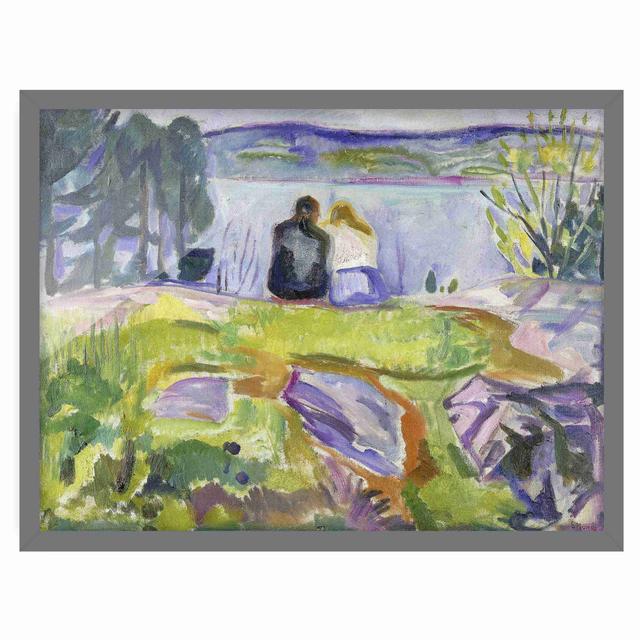 Spring by Edvard Munch - Picture Frame Painting Rosalind Wheeler Size: 40cm H x 55cm W x 2cm D, Frame Option: Grey Framed on Productcaster.