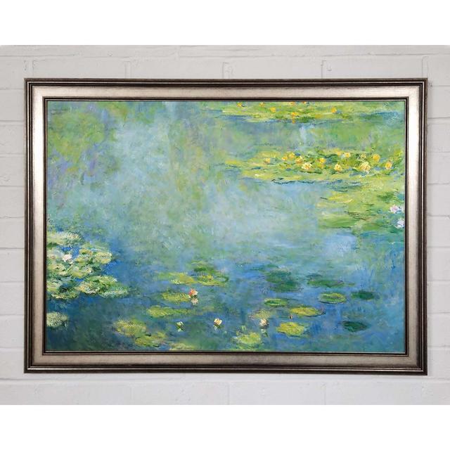 Monet Waterlilies Framed Print Rosalind Wheeler Size: 21cm H x 29.7cm W x 1.5cm D, Format: Gunmetal Framed Paper on Productcaster.