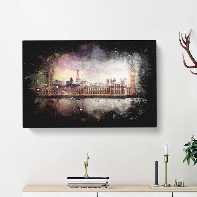 Big Ben & Houses of Parliament - Wrapped Canvas Graphic Art Print East Urban Home Size: 35cm H x 50cm W x 3cm D on Productcaster.