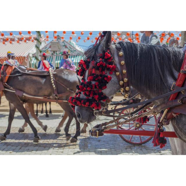 Fair Horses. April Fair in Seville by janssenkruseproductions - Wrapped Canvas Photograph Print Ebern Designs Size: 20cm H x 30cm W x 3.8cm D on Productcaster.